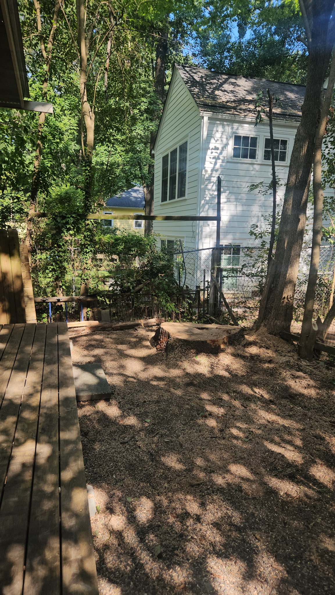 Large Tree Removal Near Home in Durham, NC - After After photo showing the successful removal of a large tree near a home in Durham, NC.